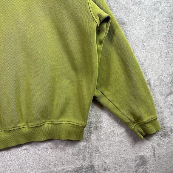 Tommy Bahama 1/4 Zip Sweatshirt Men's Large Green Beachy Summer 100% Cotton - Picture 4 of 13